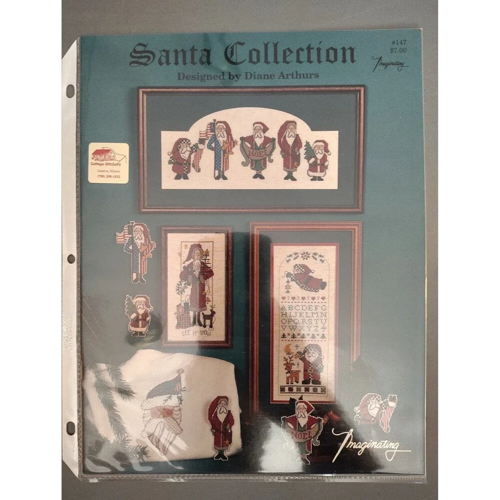 Imaginating SANTA COLLECTION Cross Stitch Pattern Leaflet 147 Diane Arthurs 1996